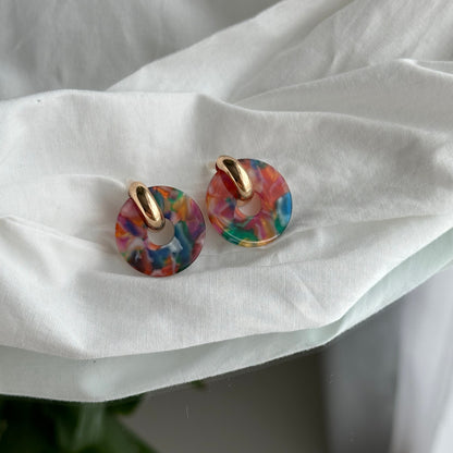 Boucles d'oreilles colorées