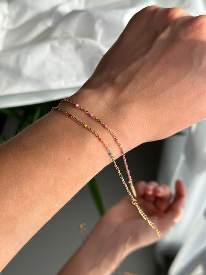 Colorful thin bracelet