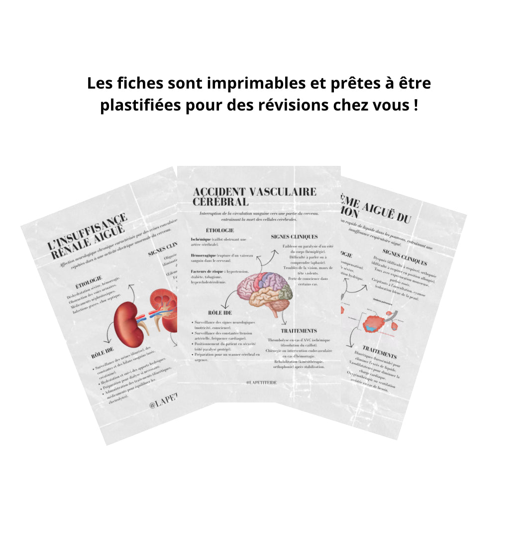 Pack de Révision Pathologies - 16 Fiches