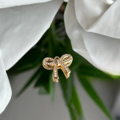 Gold and Diamond Knot - Charm