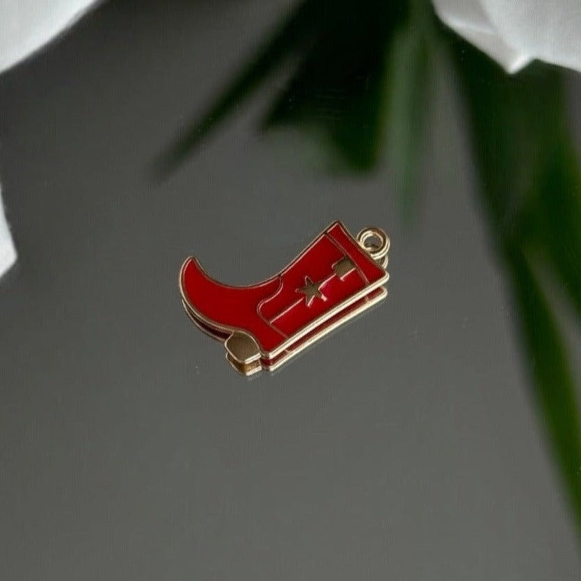 Red and gold boot- Charm