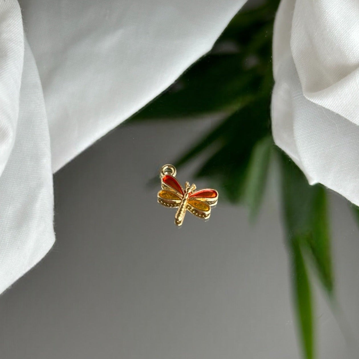 Orange &amp; yellow dragonfly - Charm