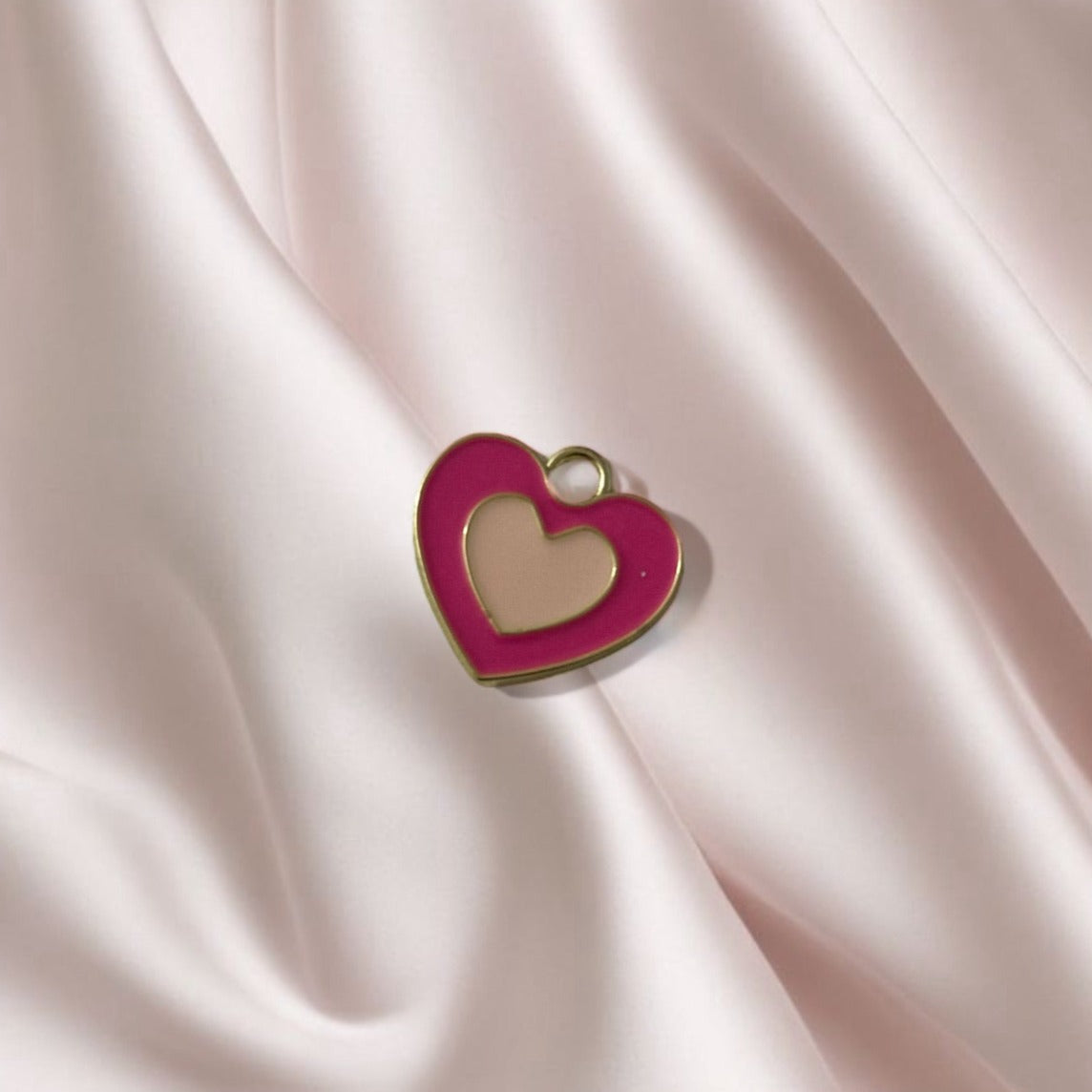 Coeur Rose Beige - Charm