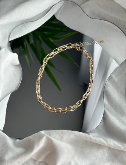 Adjustable gold stainless steel clavicle chain- Chain